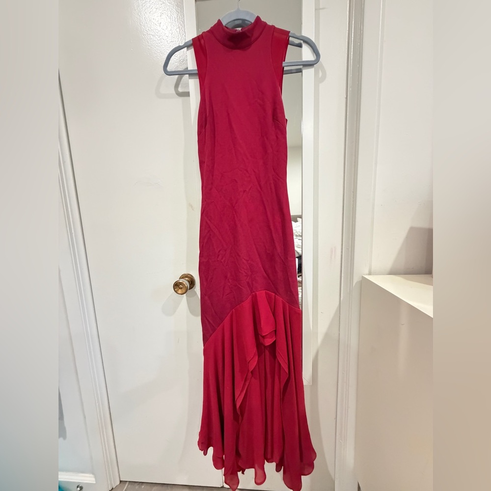 bebe High Low Red Dress